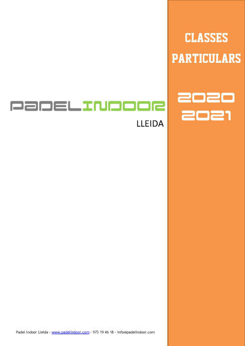 Classes particulars de pàdel temporada 2020-2021