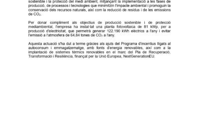 Fons d’incentius lligats a l’autoconsum i a l’emmagatzematge, amb fonts  d’energia renovable en el marc PRTR